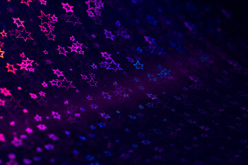 blue holographic stars abstract patterned background