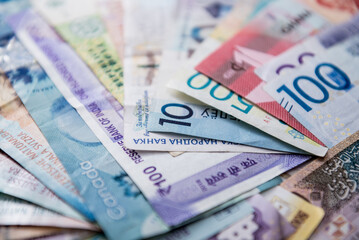 Paper money background of the different countries