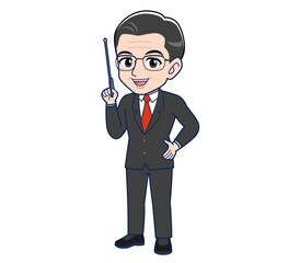 White-haired man in green short sleeves