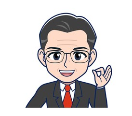 White-haired man in green short sleeves