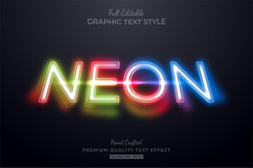 Obraz premium Gradient Neon Editable Premium Text Style Effect