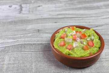 Homemade guacamole. Mexican food.