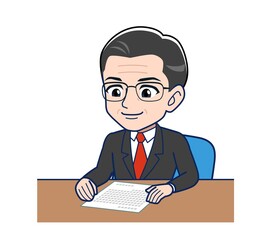 Elderly man in a gray jacket