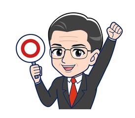 Elderly man in a gray jacket