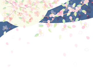夜桜のフレーム