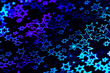 blue holographic stars abstract patterned background