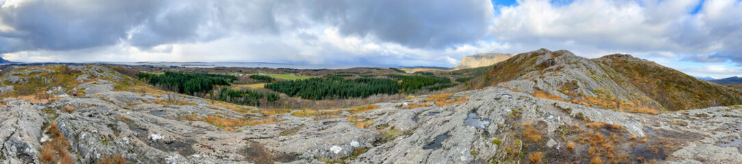 Panorama from Tilremshatten in Nordland county