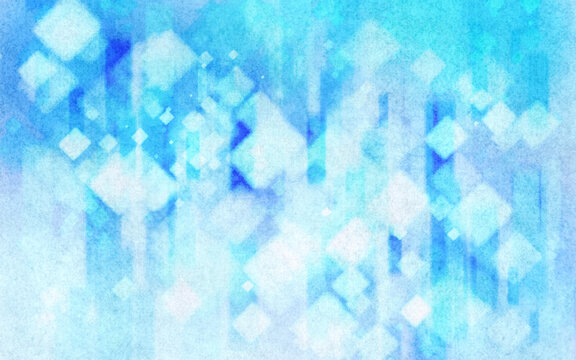 抽象的な四角い光の背景装飾イラスト　氷のイメージ　冷たい　冬