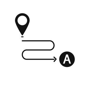 Transport Logistics. Logistics Planning Services. Optimization Of Cargo Transportation Route From Point A. Vector Illustration.