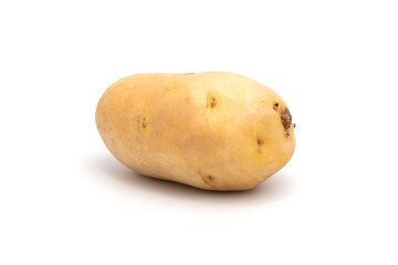 fresh potato isolated on white background.