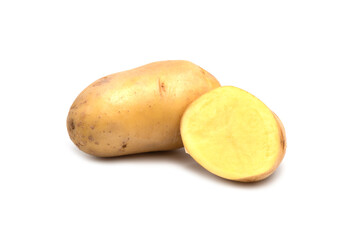 fresh potato isolated on white background.