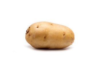 fresh potato isolated on white background.