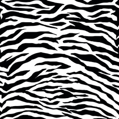 Abstract black seamless zebra, tiger pattern