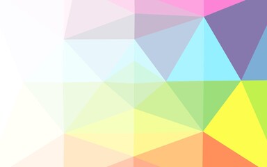 Fototapeta premium Light Multicolor, Rainbow vector shining triangular background.