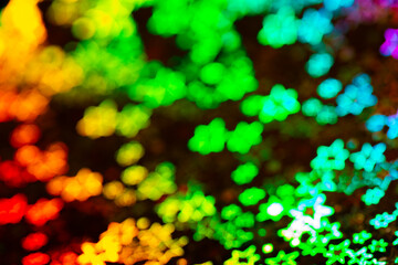 blured green holographic stars abstract patterned background