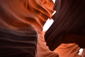 The trippy mars looking Antelope Canyon in Navajo country in Arizona, United States of America