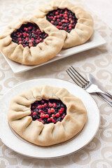 Lenten berry galette on a plate