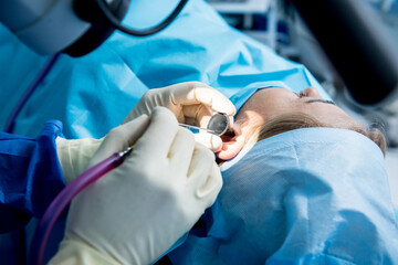 Tympanoplasty to restore the integrity of tympanic membrane in mesotympanitis.