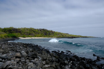 Ecuador Galapagos Islands - San Cristobal Island Rocky Shoreline Beach Baquerizo - Playa Baquerizo