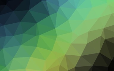 Dark Blue, Green vector low poly cover.
