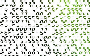 Light Green vector backdrop with lines, triangles.