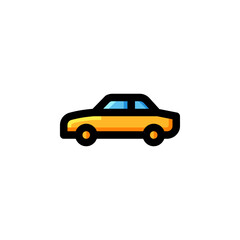 Sedan Icon Filled Outline Transportation Illustration Logo Vector
