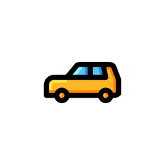 Jeep Icon Filled Outline Transportation Illustration Logo Vector
