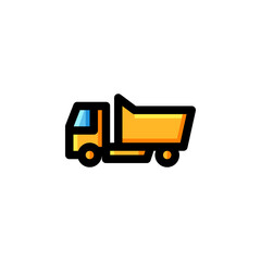 Truck Icon Filled Outline Transportation Illustration Logo Vector
