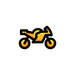 Fototapeta premium Motorcycle Icon Filled Outline Transportation Illustration Logo Vector 