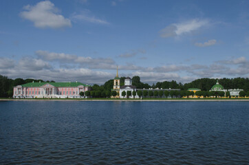 Fototapeta na wymiar View of the museum-estate Kuskovo Moscow