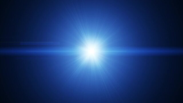 White Blue flare light beam explosion effect abstract background. Abstract light motion titles cinematic background.
