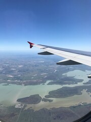 Obraz premium view from airplane window