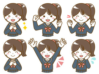女子高生の楽しい表情