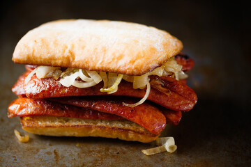 rustic argentine sausage sandwich