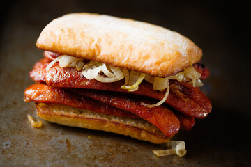 rustic argentine sausage sandwich
