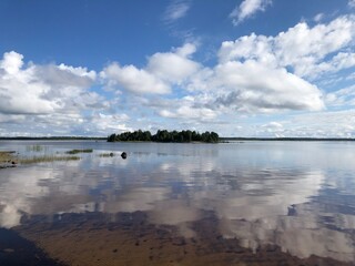 lake and clouds