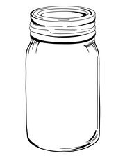 glass jar with a label