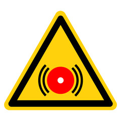 Warning Emergency Alarm Fire Alarm Symbol Sign,Vector Illustration, Isolated On White Background Label. EPS10