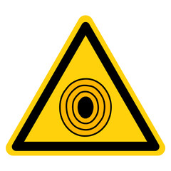 Warning Microwave Hazard In This Area Symbol Sign,Vector Illustration, Isolated On White Background Label. EPS10
