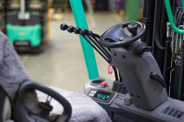 loader steering with control levers.