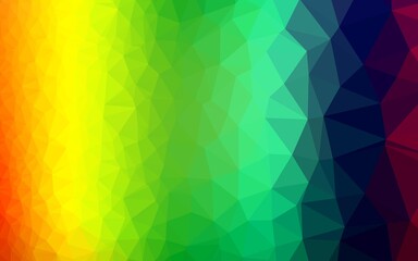 Light Multicolor, Rainbow vector triangle mosaic template.