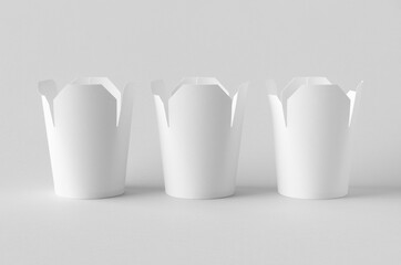 Takeaway Chinese food paper box mockup.