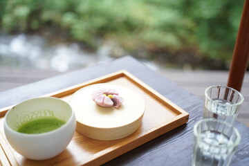 和菓子と抹茶