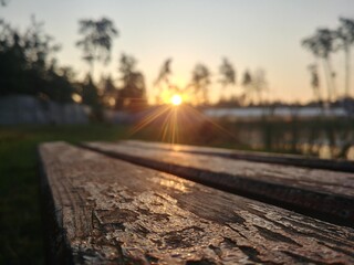 railway in the morning