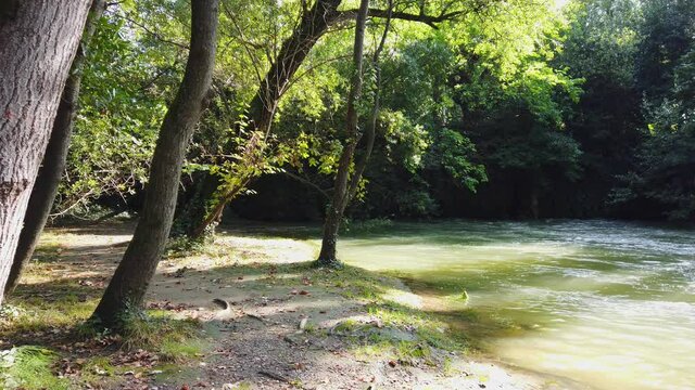 River Timavo re-emerges from its underground flow, in San Giovanni di Duino, near Trieste, Italy