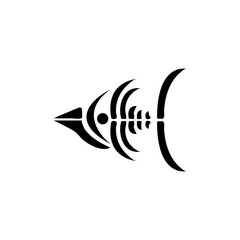 fish skeleton logo design
