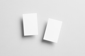 Business Card Mock-Up (85x55mm) - Two Floating Cards