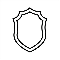 Obraz premium protective icon, shield icon on a white background
