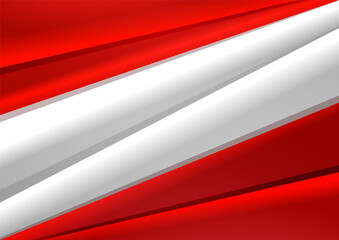 Fototapeta premium Red-white-red background in the form of a flag for Austria. Austrian template for presentations, brochure covers or banners