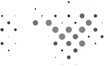 Light Silver, Gray vector background with bubbles.